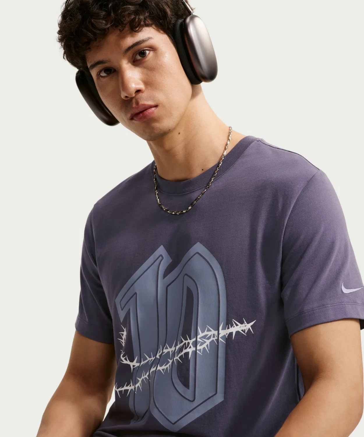Мужская футболка с коротким рукавом, с принтом, Nike Sportswear, Dark Raisin — фото 2