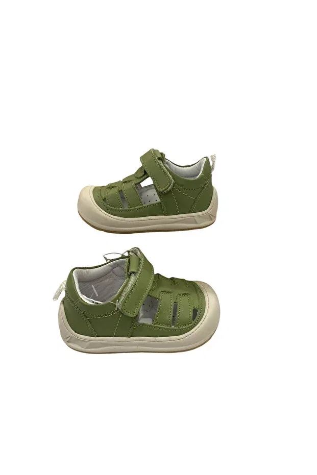 Детские ортопедические кожаные ботинки на первый шаг Pappikids, Green