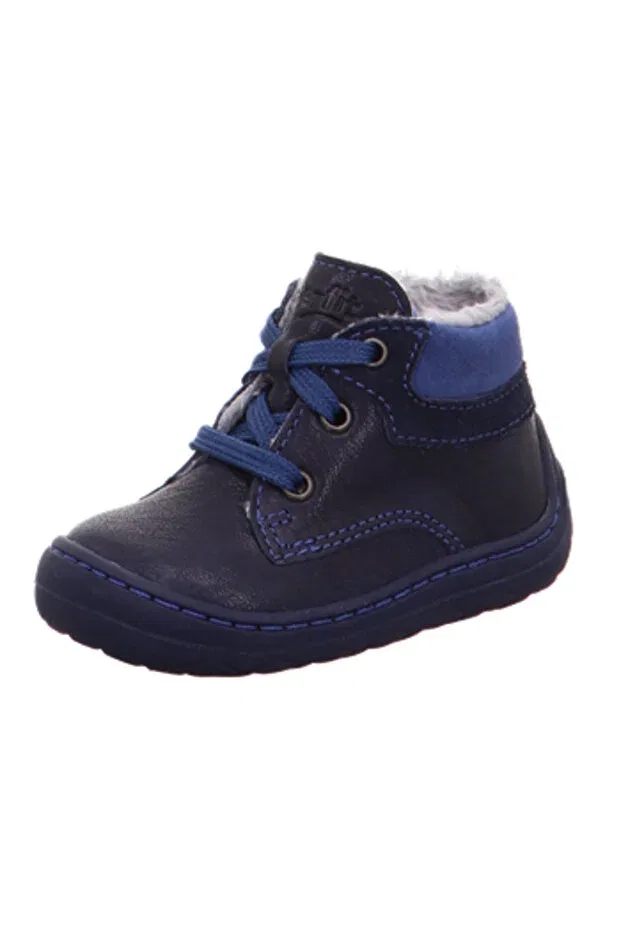 Детские ботинки для девочек на шнуровке Superfit, Navy Blue