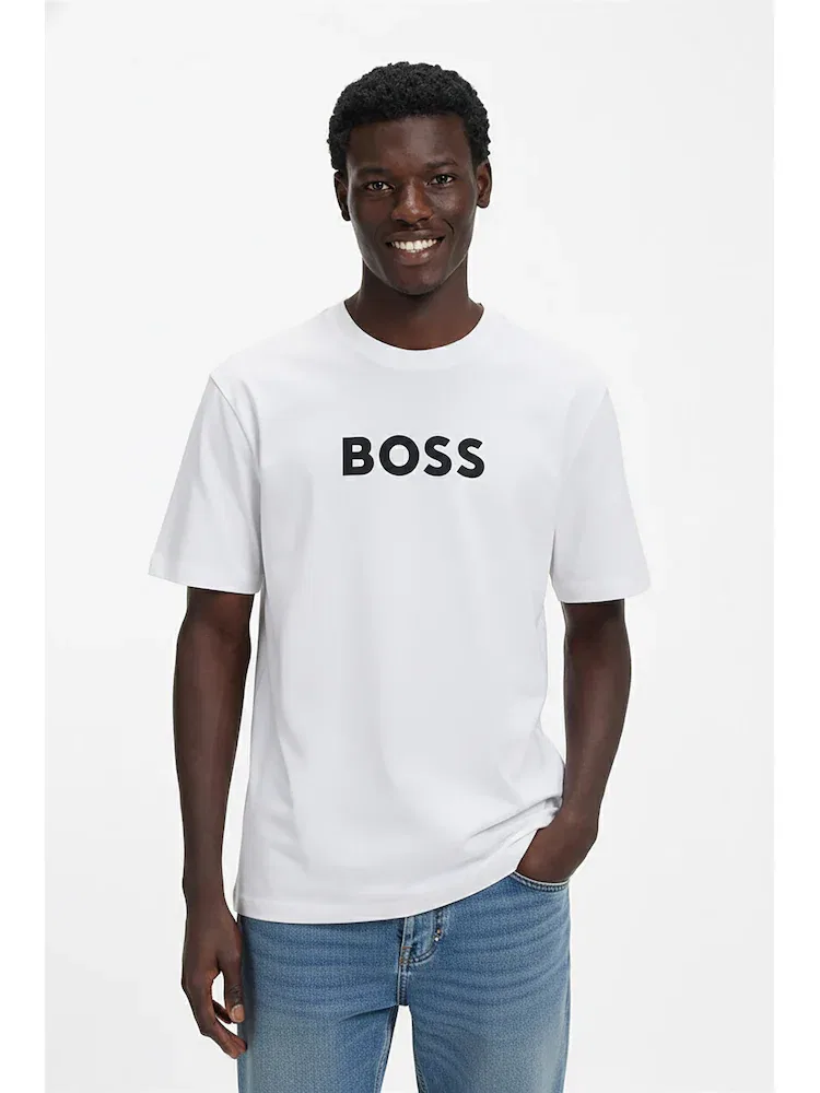 Футболка с логотипом Cotton BOSS, Black