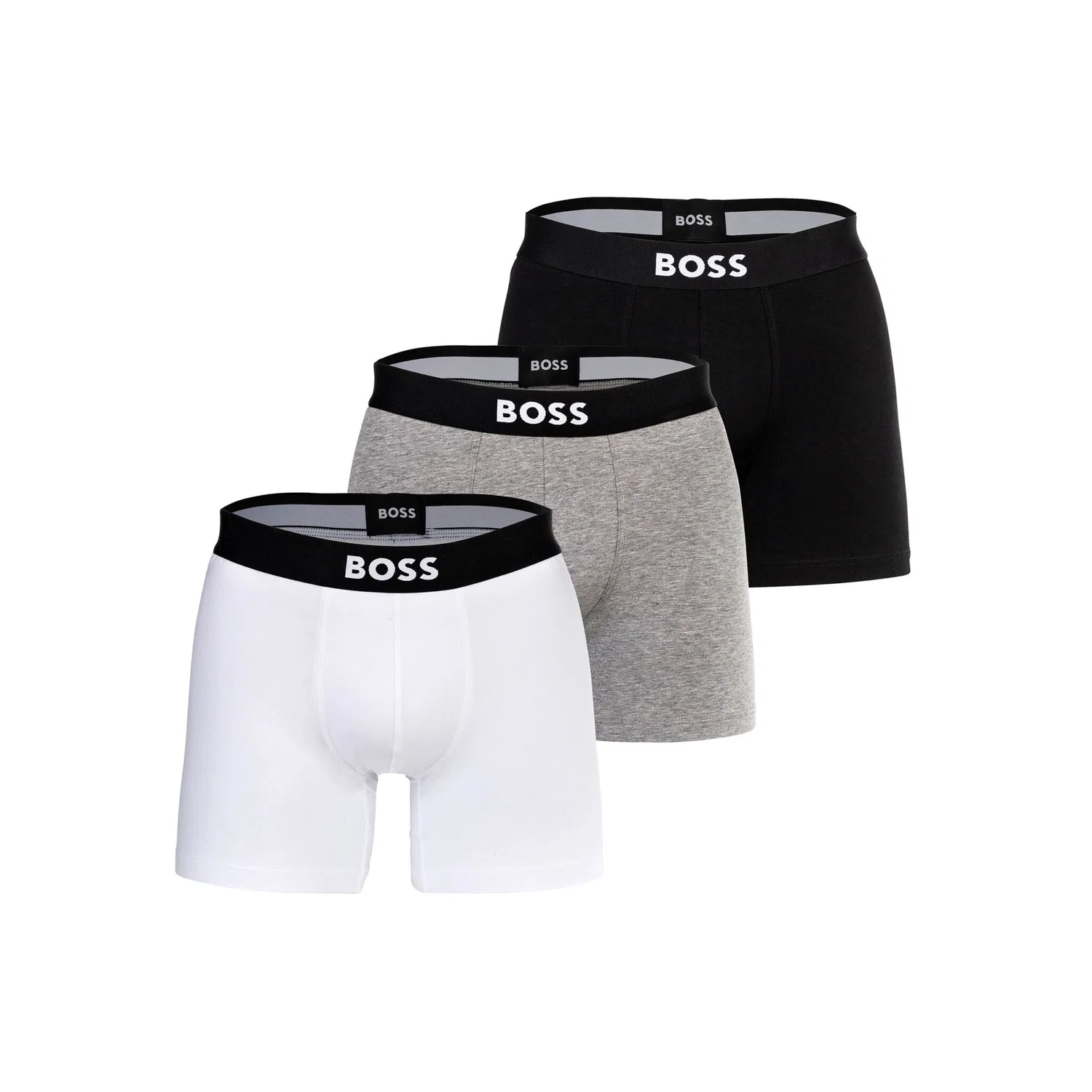 Мужские боксеры с эластичным поясом BOSS, Black/Gray/White