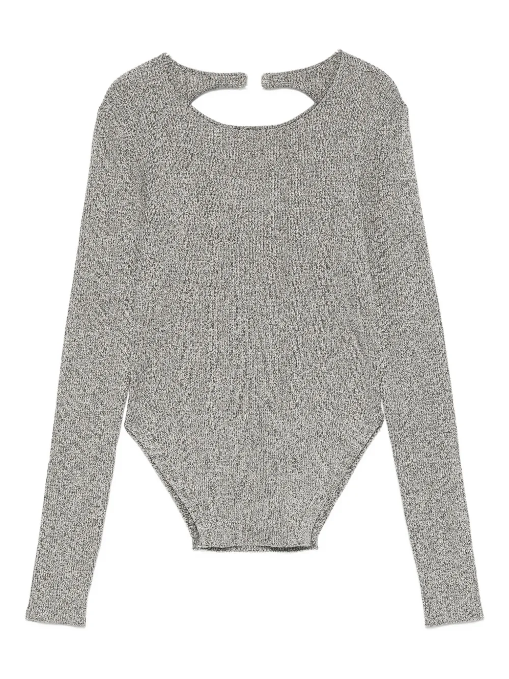 

Вязаный боди с вырезами Patrizia Pepe, серебристый