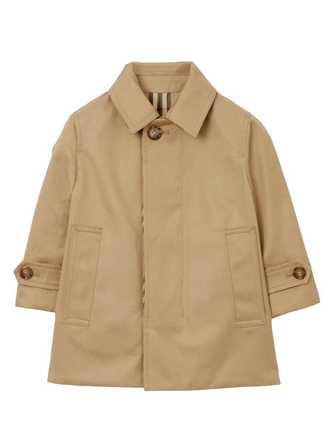 Реверсивное тренч-пальто в клетку Burberry, нейтральные