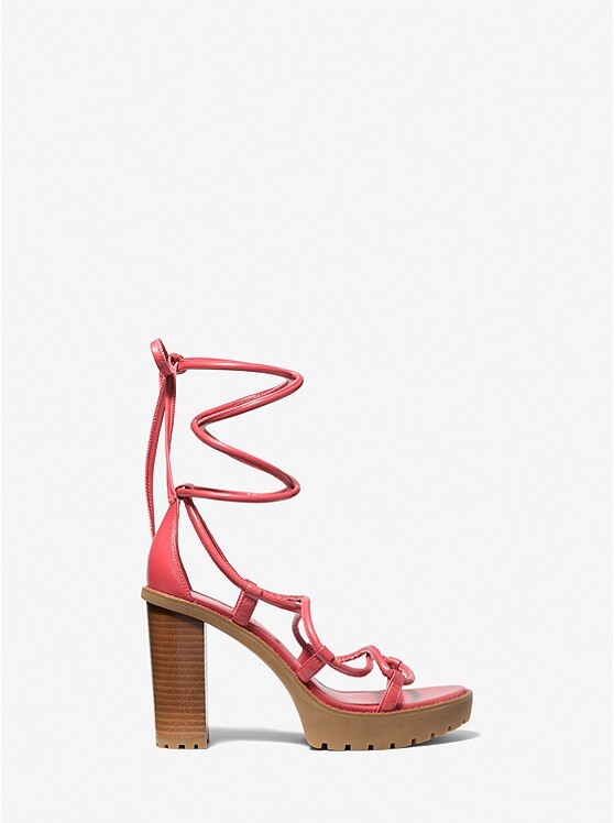 

Сандалии Michael Michael Kors vero leather platform, красный