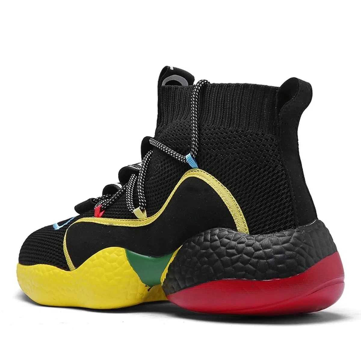 Детские кроссовки для девочек и мальчиков Спортивные Solastride, Black Yellow — фото 3