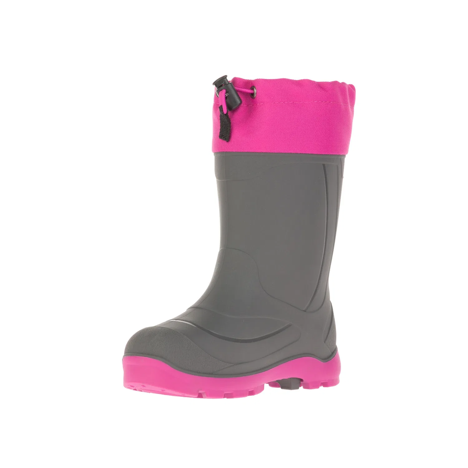 Детские резиновые сапоги на липучке Kamik, Charcoal-Magenta