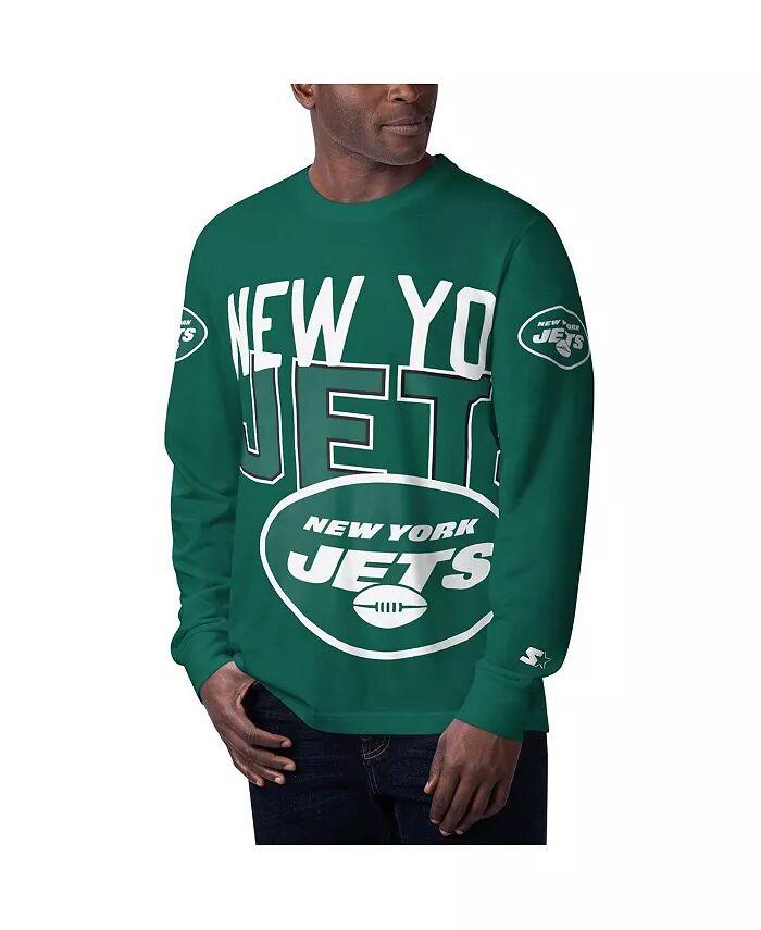 

Мужская зеленая футболка New York Jets Clutch Hit с длинным рукавом Starter