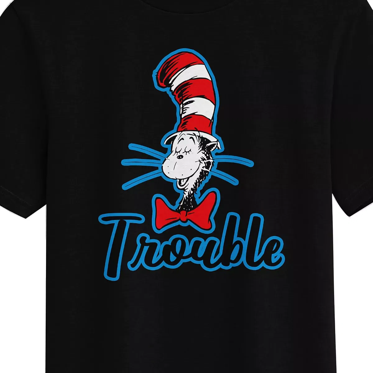 Детская футболка с принтом The Cat in the Hat Trouble, The Cat in the Hat, Black — фото 2