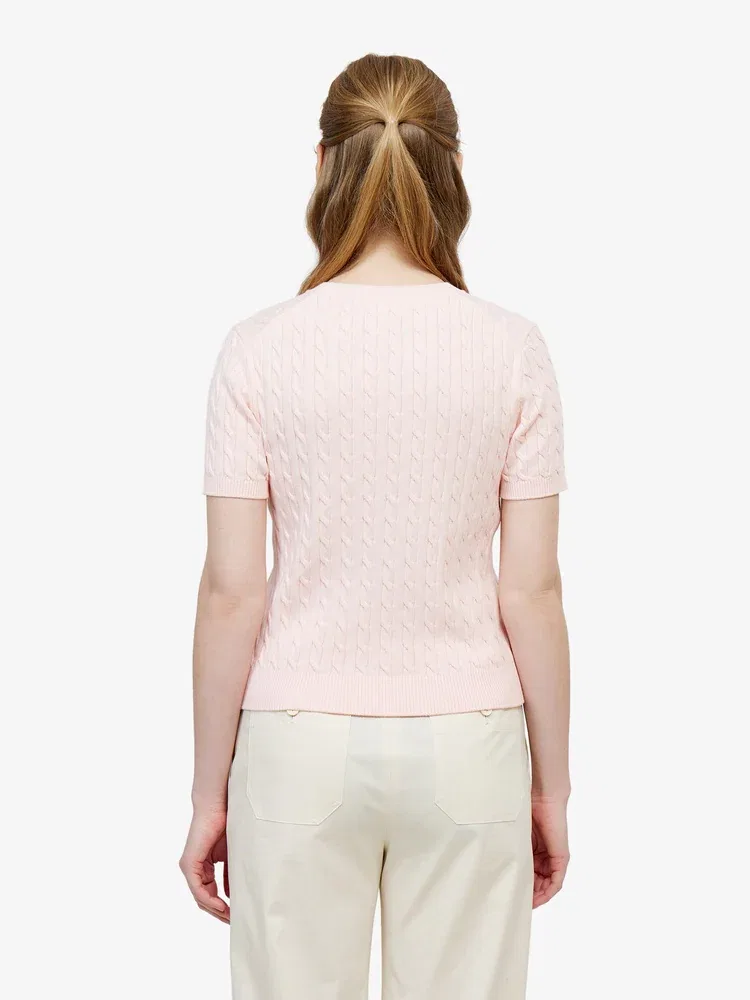 Свитер женский LACOSTE с кабельным узором, Pink — фото 3
