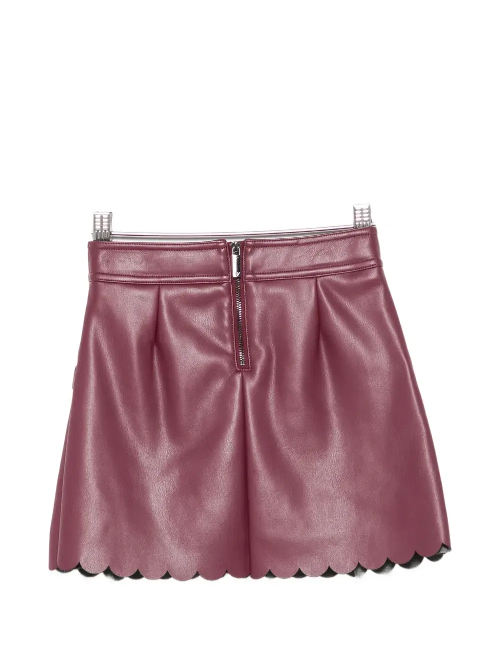 Юбка из искусственной кожи с фестончатым краем Emporio Armani Kids, фиолетовый — фото 2