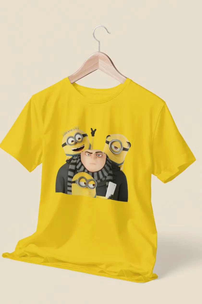 Футболка с принтом Minions Zoom, желтый