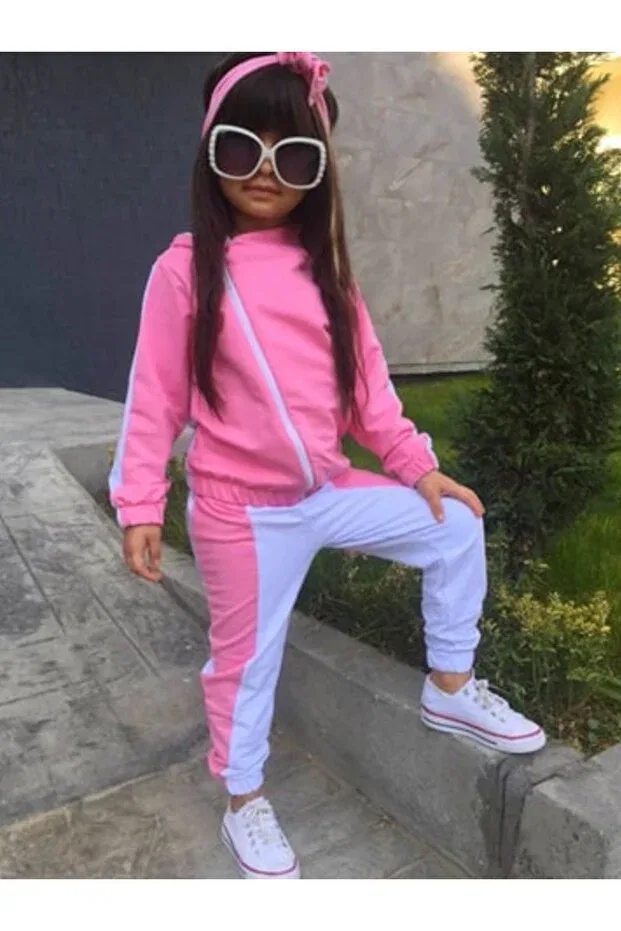 Детский спортивный костюм для девочек хлопковый Miniklerin Dünyası, Pink