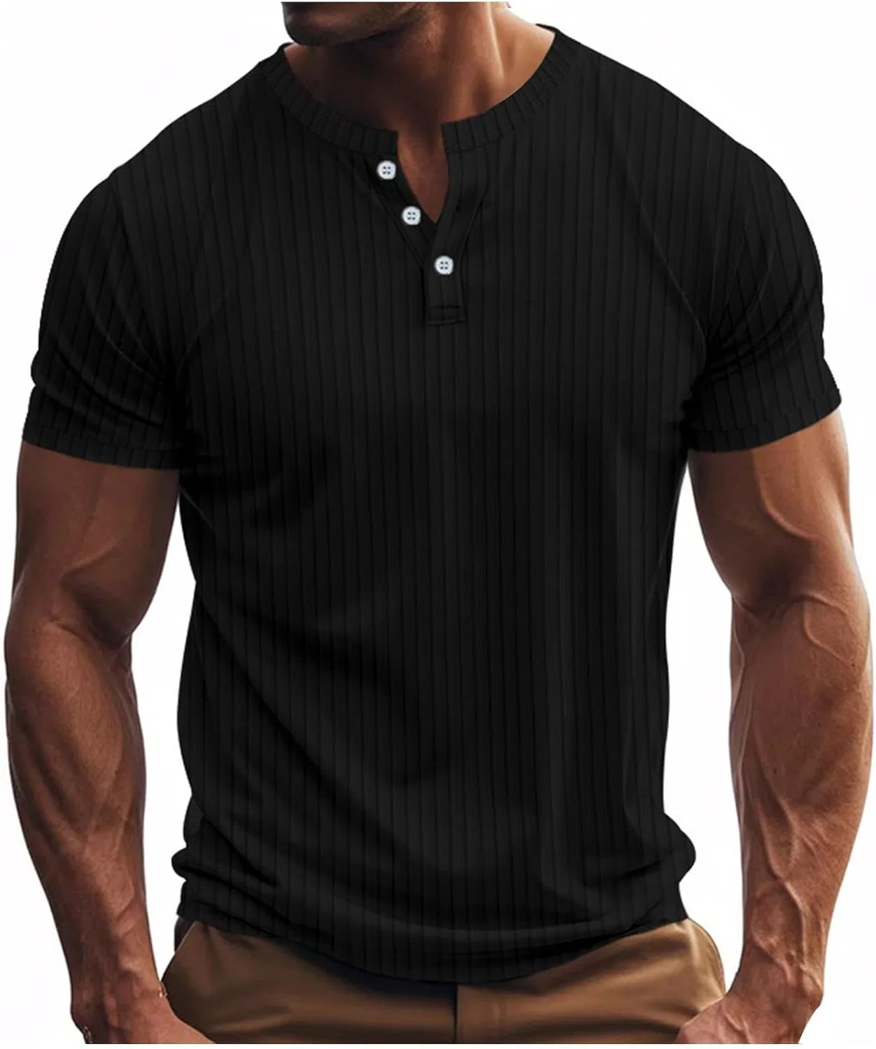 Мужская футболка для тренировок Classic Muscle Gym Stretch Tees, Black
