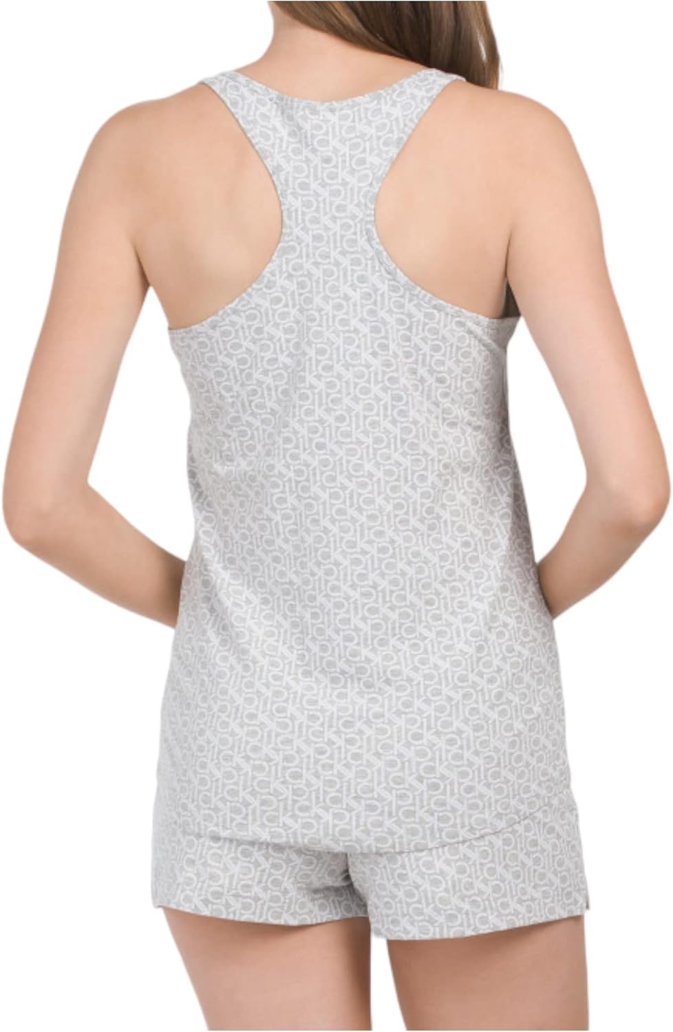 Женский пижамный комплект Calvin Klein: майка и боксеры, Grey(Qp1026-031)/White — фото 2