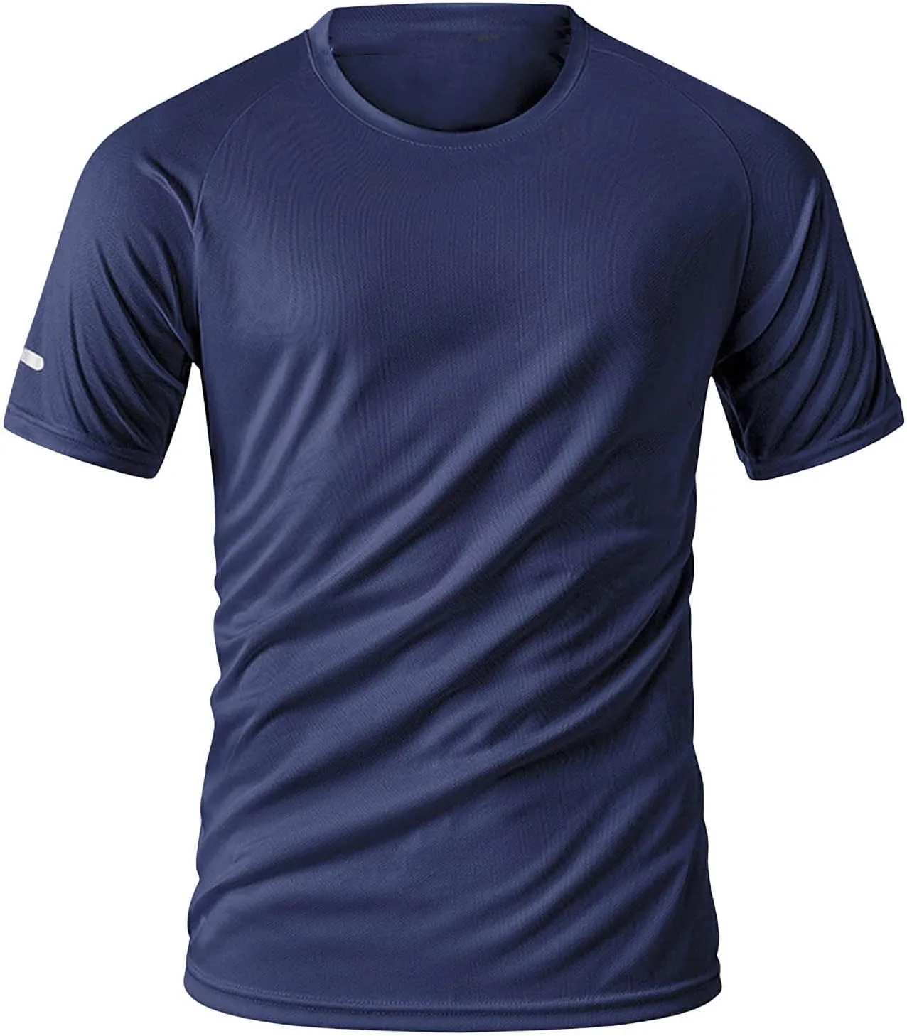 

Men Short Sleeve Athletic Tops Casual Quick Dry Crew Neck Athletic Workout T Shirts Solid Color Fashion Tee