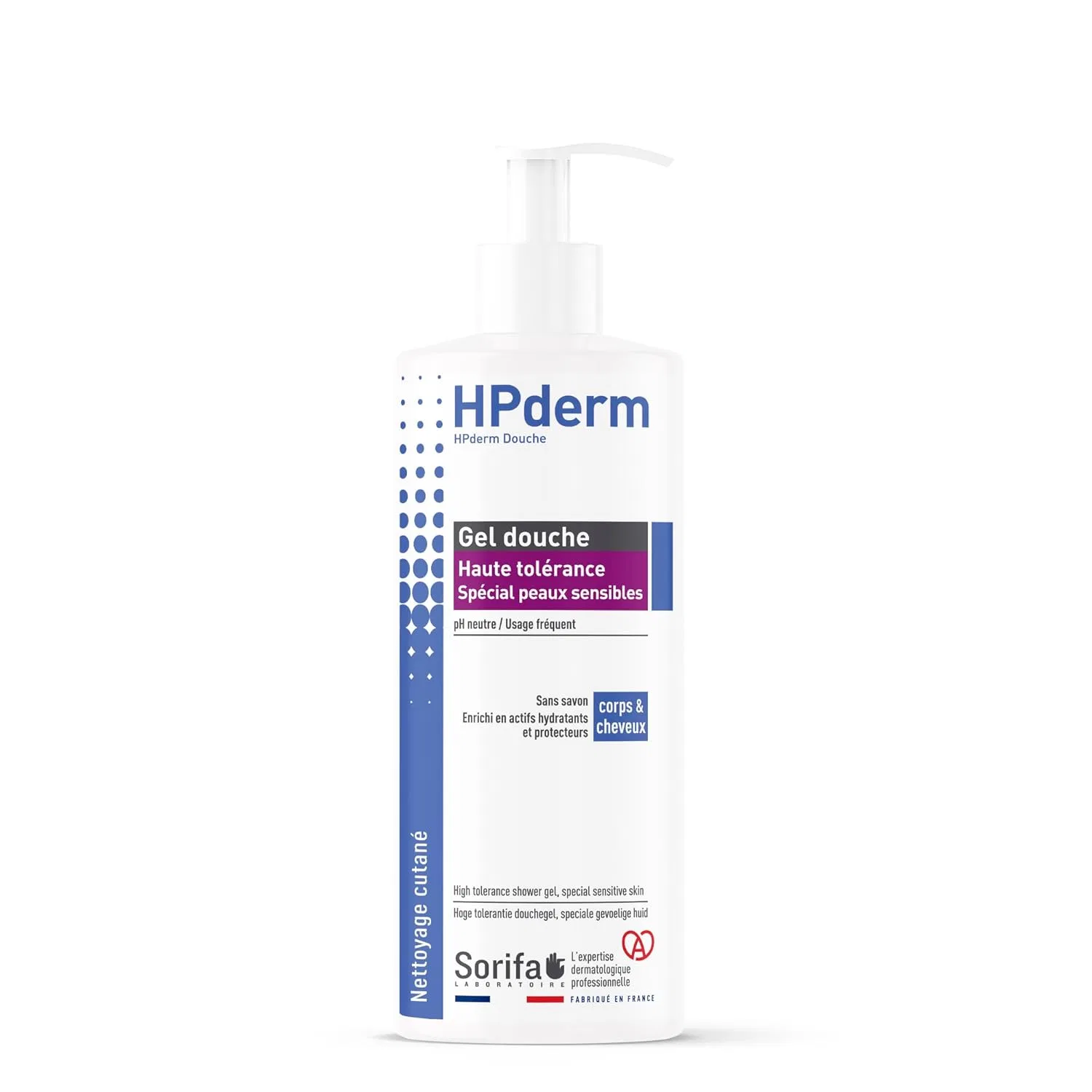 Гель для душа HPderm 2-в-1 для тела и волос, SORIFA, набор 24 шт, 500 мл, без отдушки — фото 3