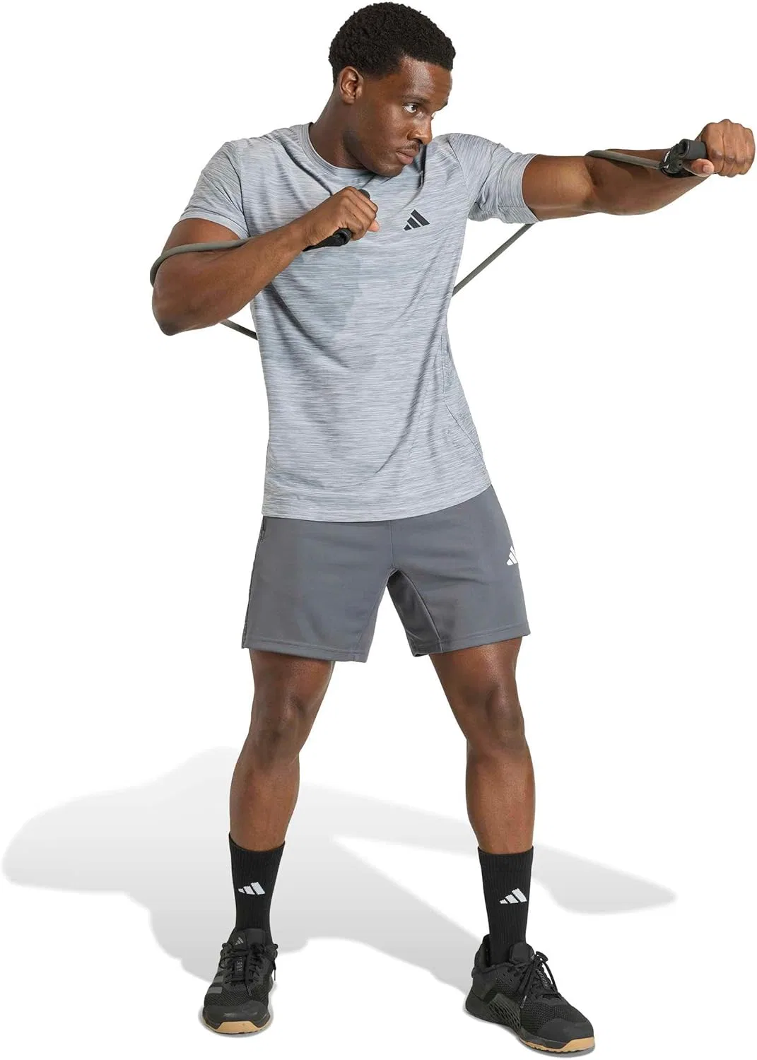 Мужская тренировочная футболка Workout Essentials Flex adidas, Medium Grey Heather — фото 2