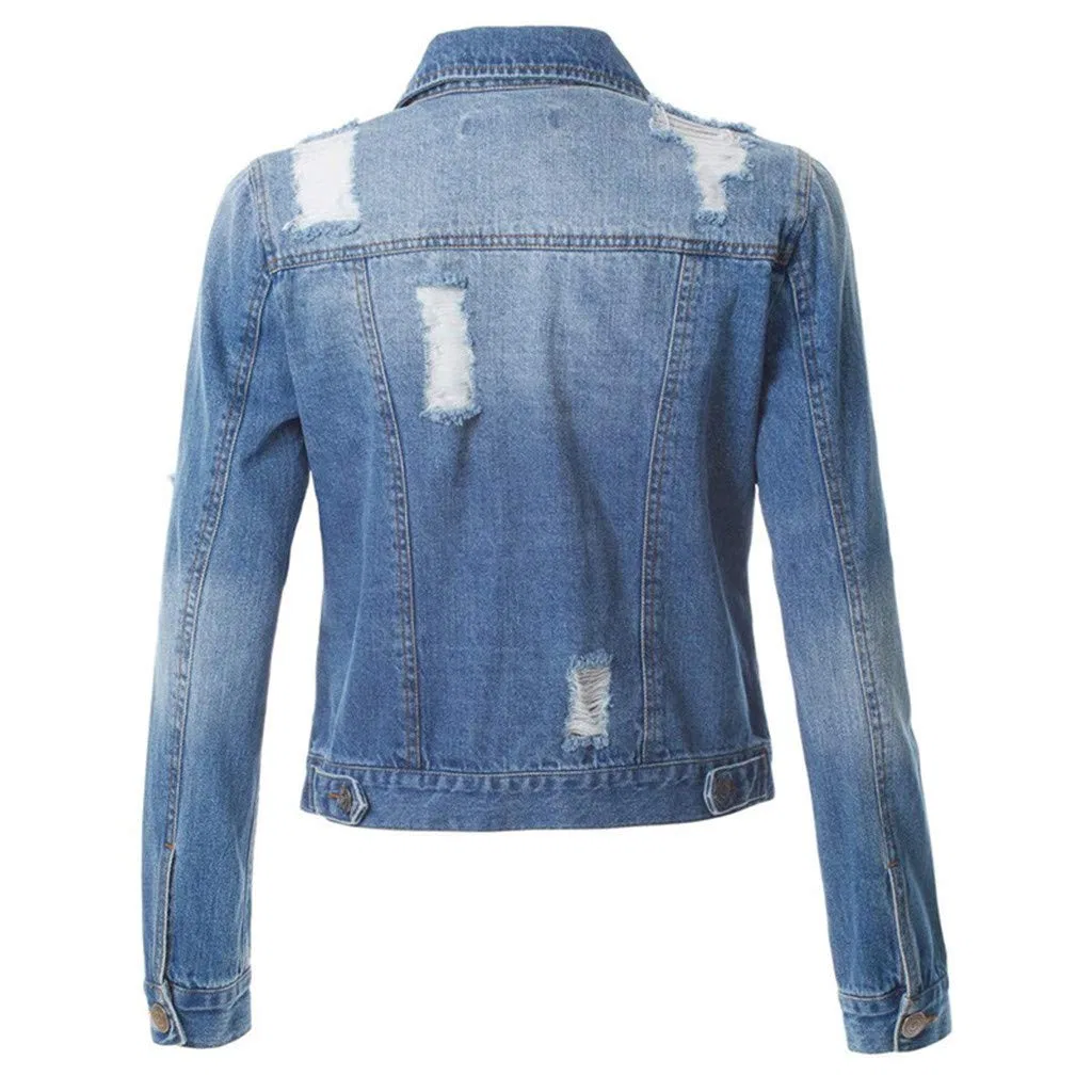 Женская джинсовая куртка оверсайз с длинным рукавом, модель Transition Jacket, blue — фото 4