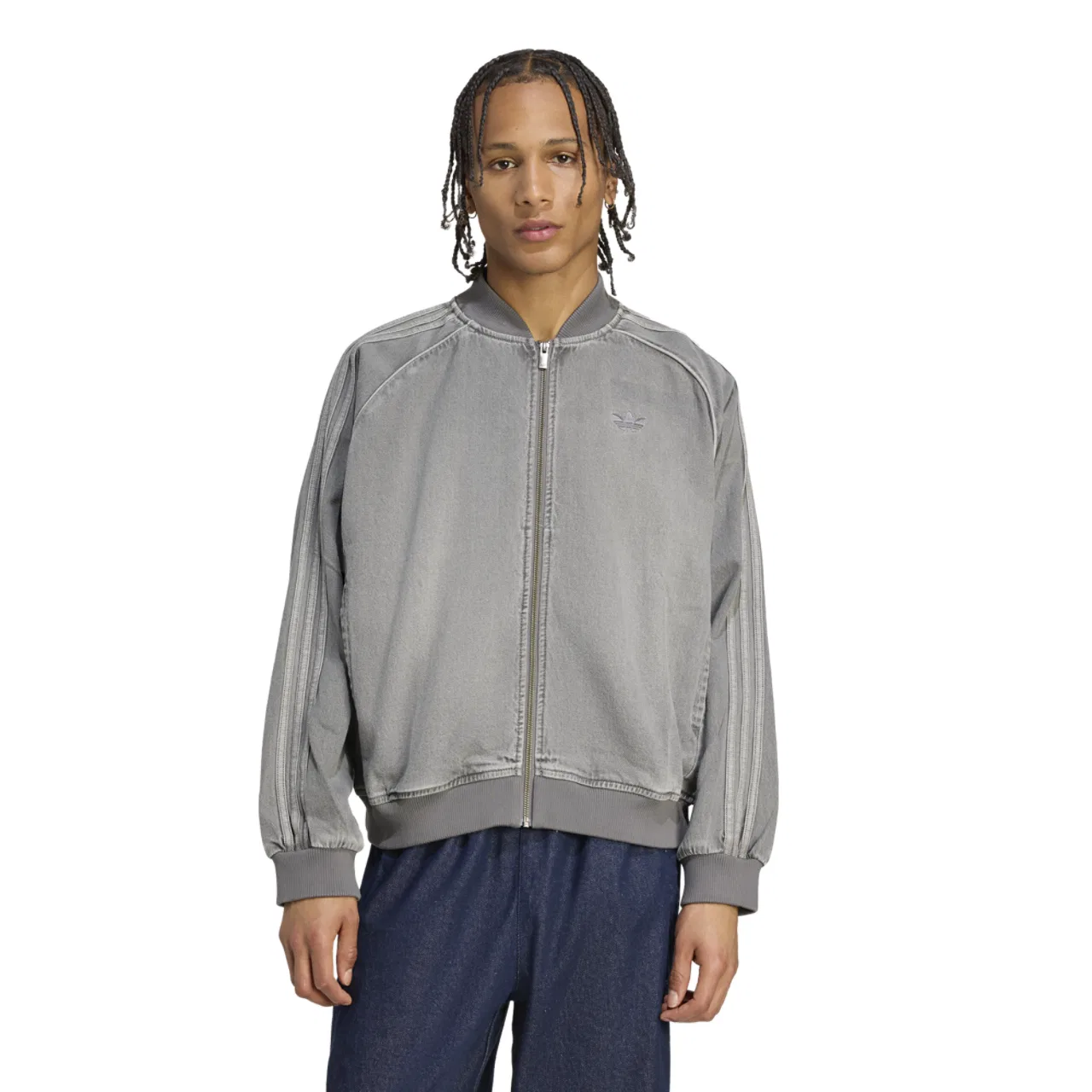 Мужская куртка SST Denim Oversize Track Top Adidas, цвет Denim Stone/Black