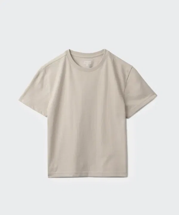 Футболка с круглым вырезом, свободная, Musinsa Standard Kids, Dusty Beige — фото 2
