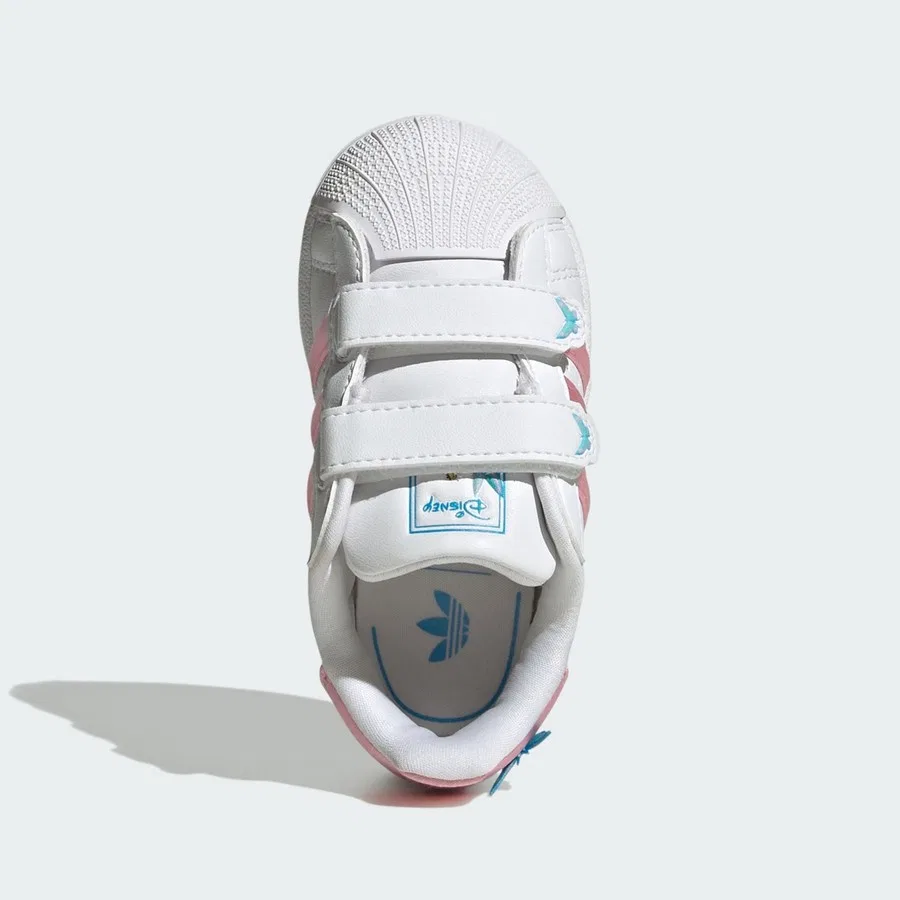 Детские кроссовки с принтом Disney Superstar II Comfort Closure adidas, Бело-розовый — фото 4