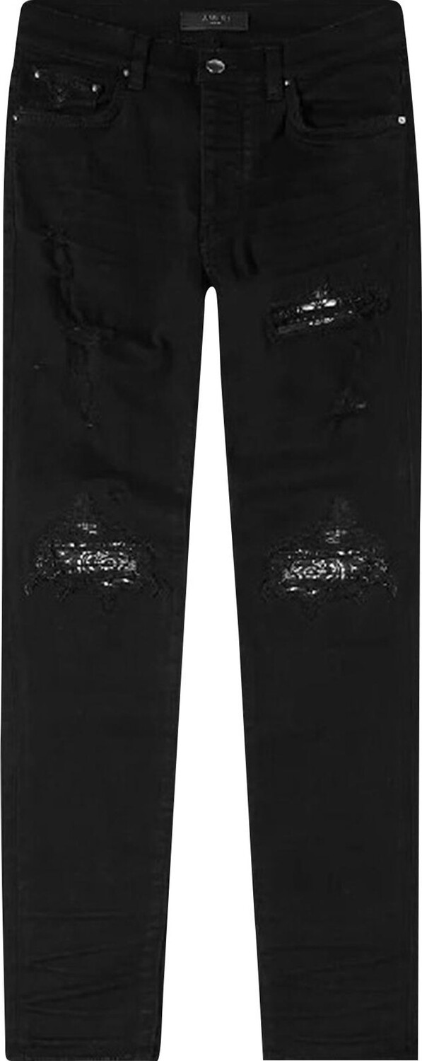 

Джинсы Amiri MX1 Bandana Jeans 'Black', черный