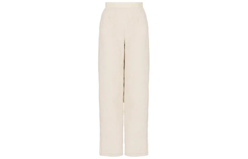 Повседневные брюки, свободная посадка, EMPORIO ARMANI, Ivory White