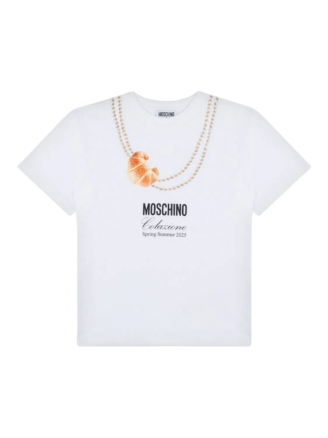 Детская футболка с логотипом Moschino, белый