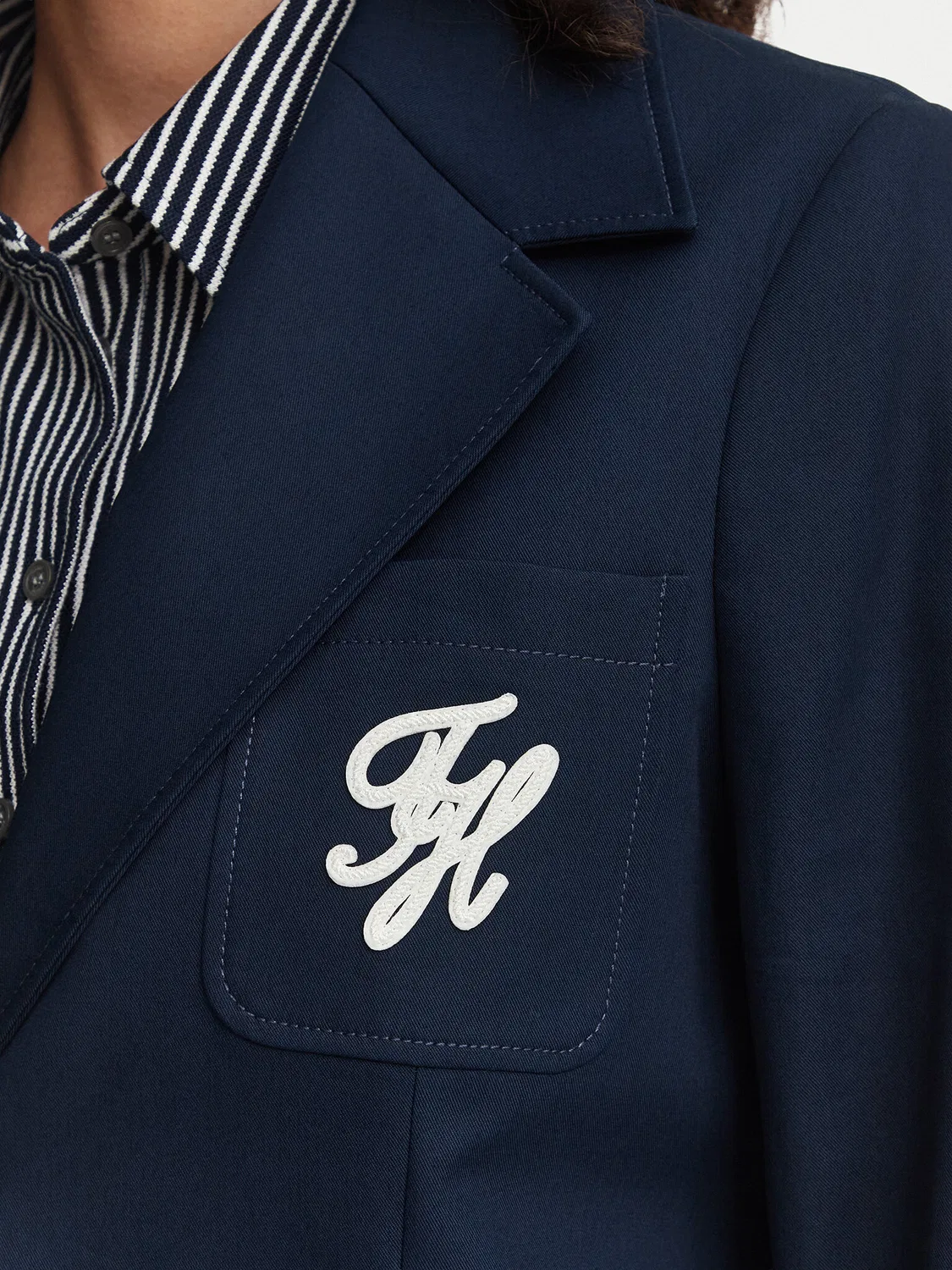 Женский блейзер стандартного кроя Dressing Tommy Hilfiger, темно-синий — фото 4