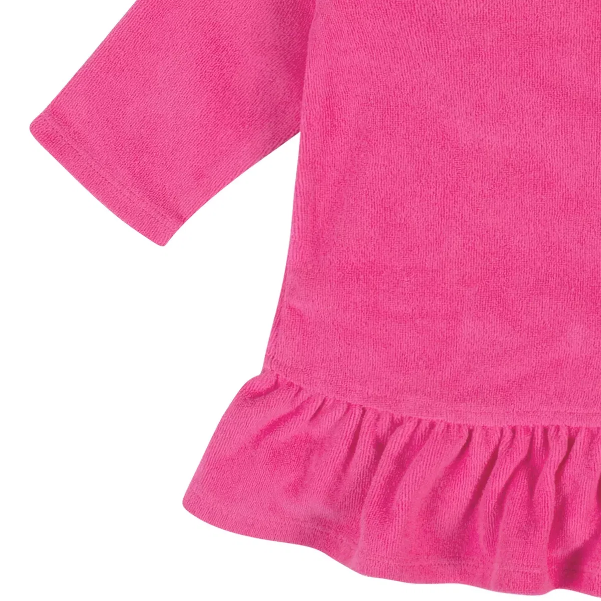 Детское худи-пляжная накидка на молнии с капюшоном из махры Gerber, Pink — фото 3
