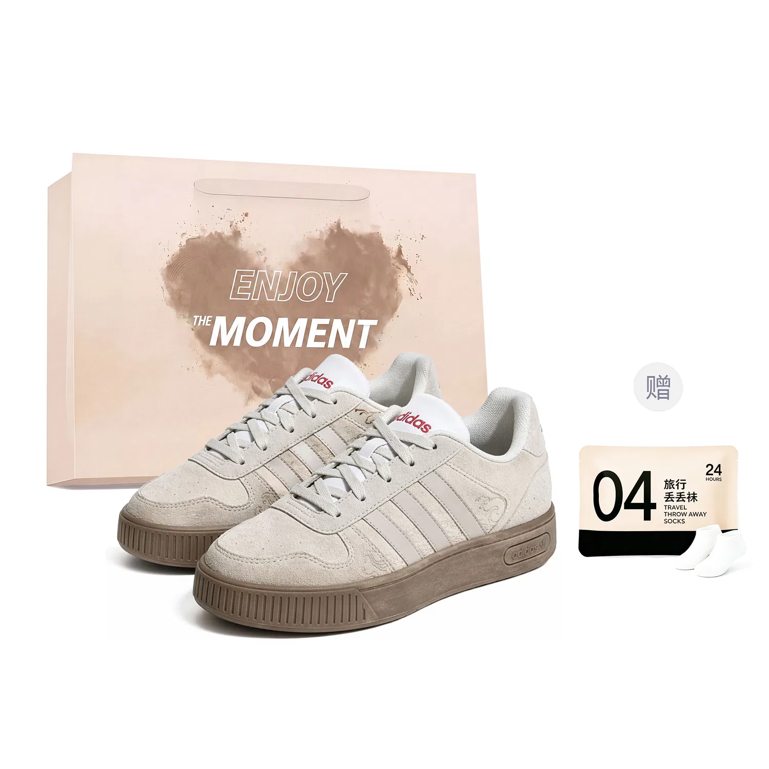Детские скейтборд-кроссовки с низким верхом D PAD, Adidas, Beige/White/Brown