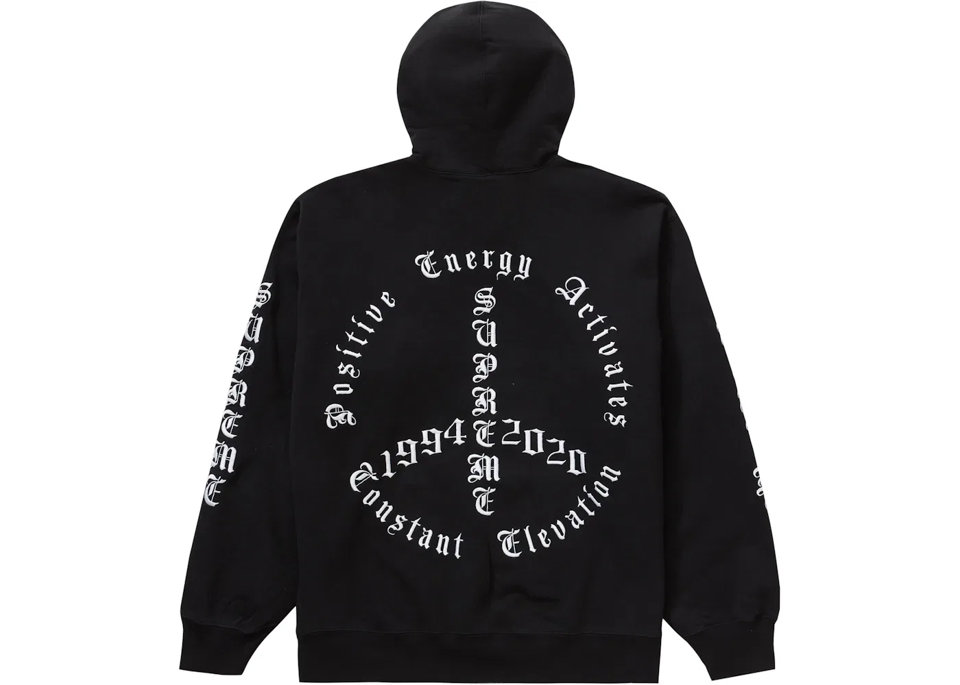 Мужской свитшот с капюшоном от Supreme, Black