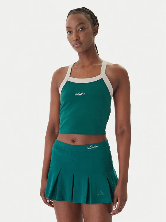 Топ slim fit Seasonal Essentials Colorpop Adidas, зеленый