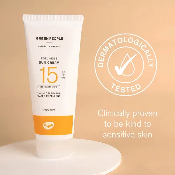 Edelweiss sonnencreme spf15 - защита от солнца 225 мл Green People, белый — фото 4
