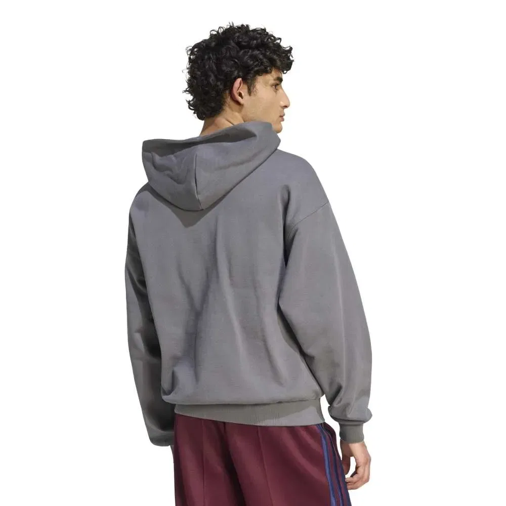 Худи на молнии Adidas Kit Small Logo, серый — фото 2