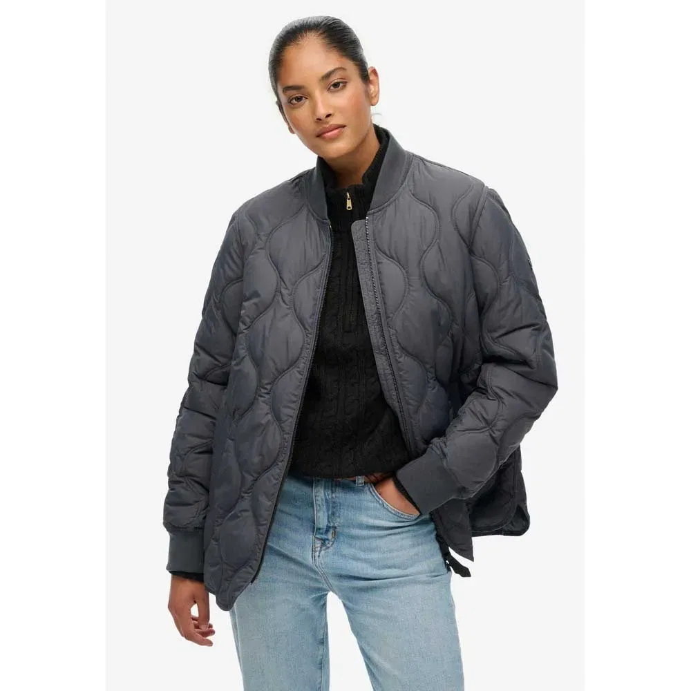 Куртка утепленная стеганая Superdry, серый — фото 4