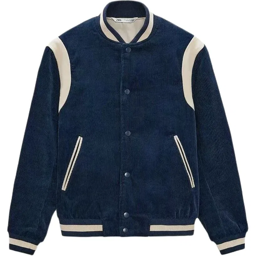 Мужская куртка-пилот с воротником-стойкой Blue ZARA, Blue