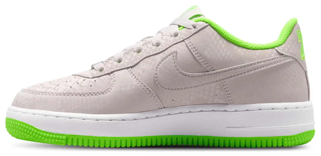Детские кроссовки для мальчиков с кожаным верхом Kobe Air Force 1 Nike, Grey Green — фото 2