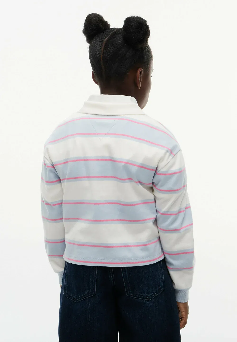 Полосатая рубашка поло - рубашка поло Tommy Hilfiger, Sky Blue Stripes — фото 3