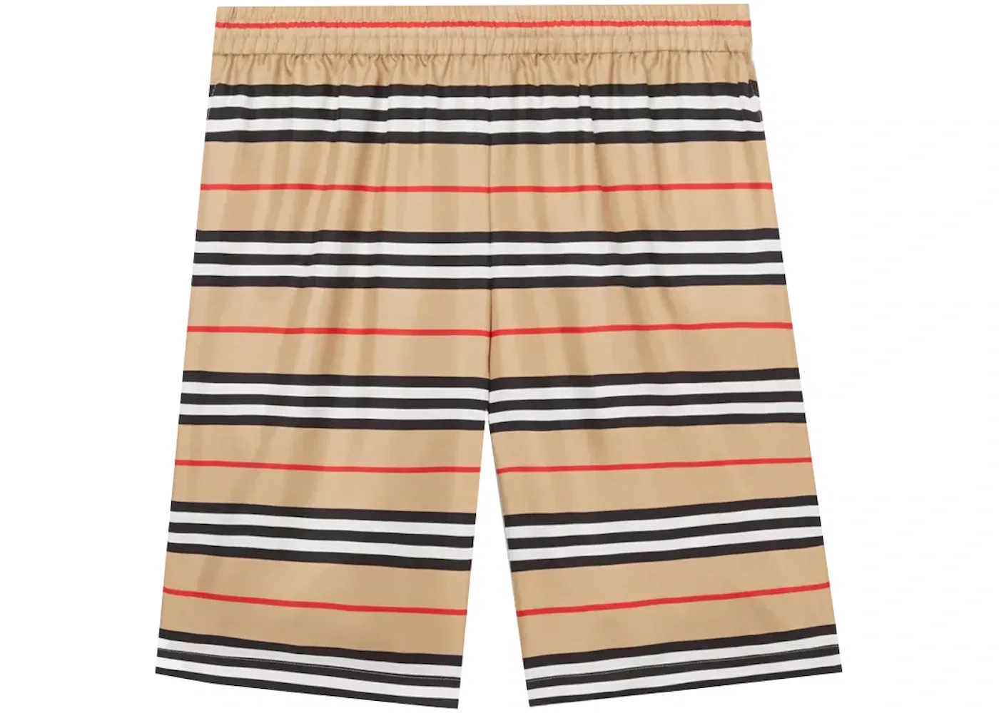 Унисекс шорты с принтом Supreme Burberry Logo Print Silk Twill Shorts, Archive Beige