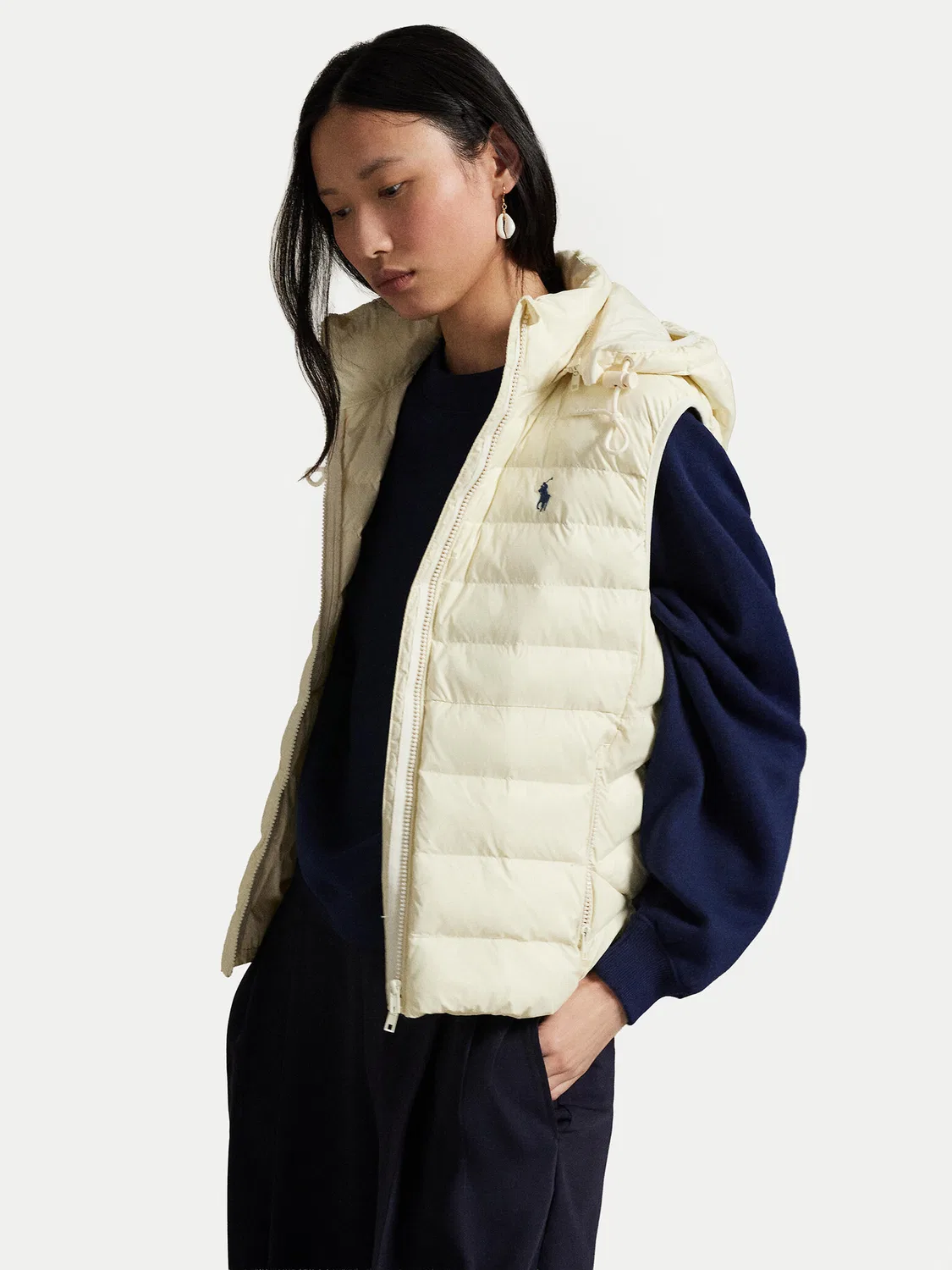 Женский жилет стандартного кроя Polo Ralph Lauren, кремовый