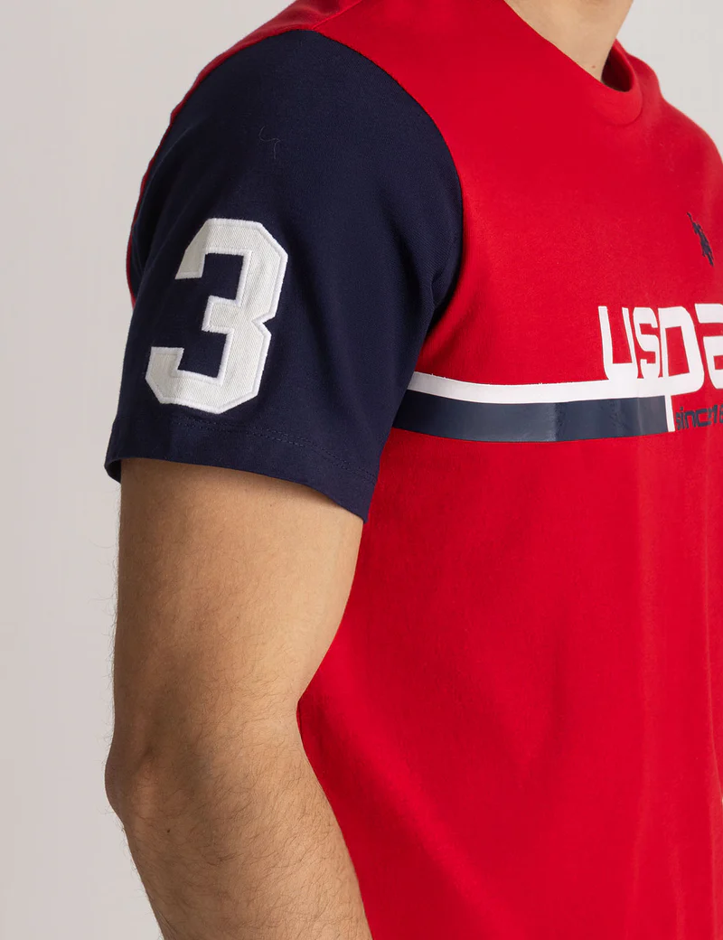 Футболка U.S. Polo Assn Uspa Graphic Crew Neck, красный — фото 4