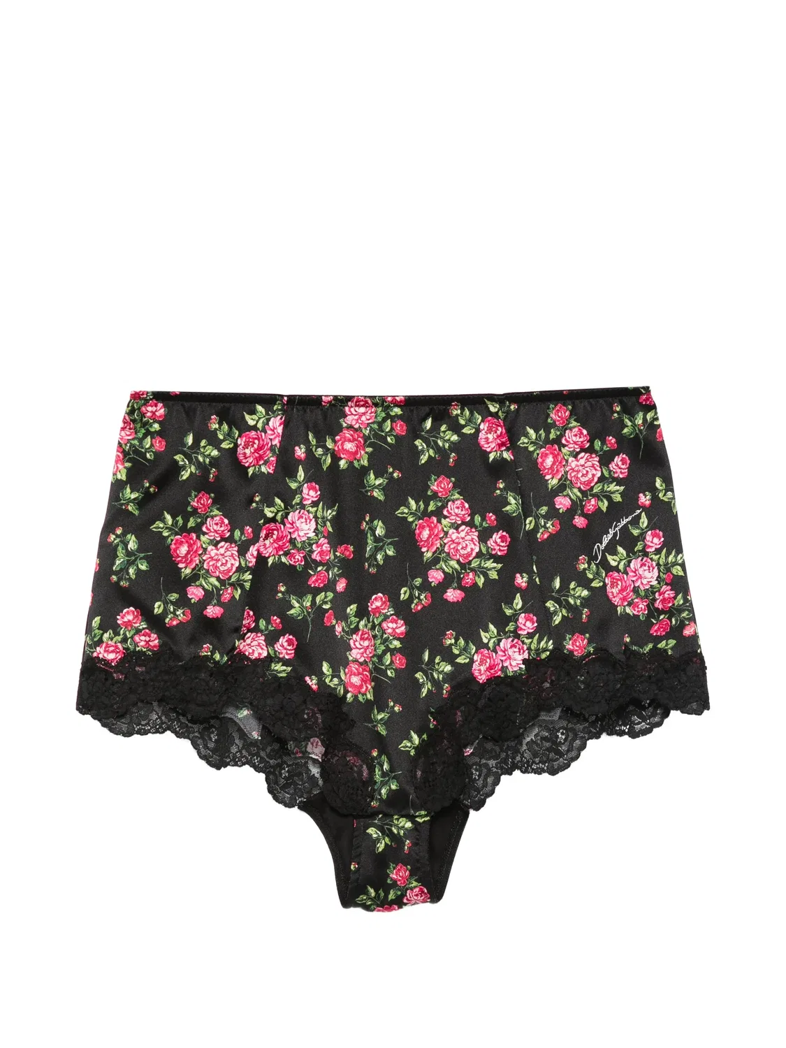 Трусы с цветочным принтом Dolce & Gabbana, черный