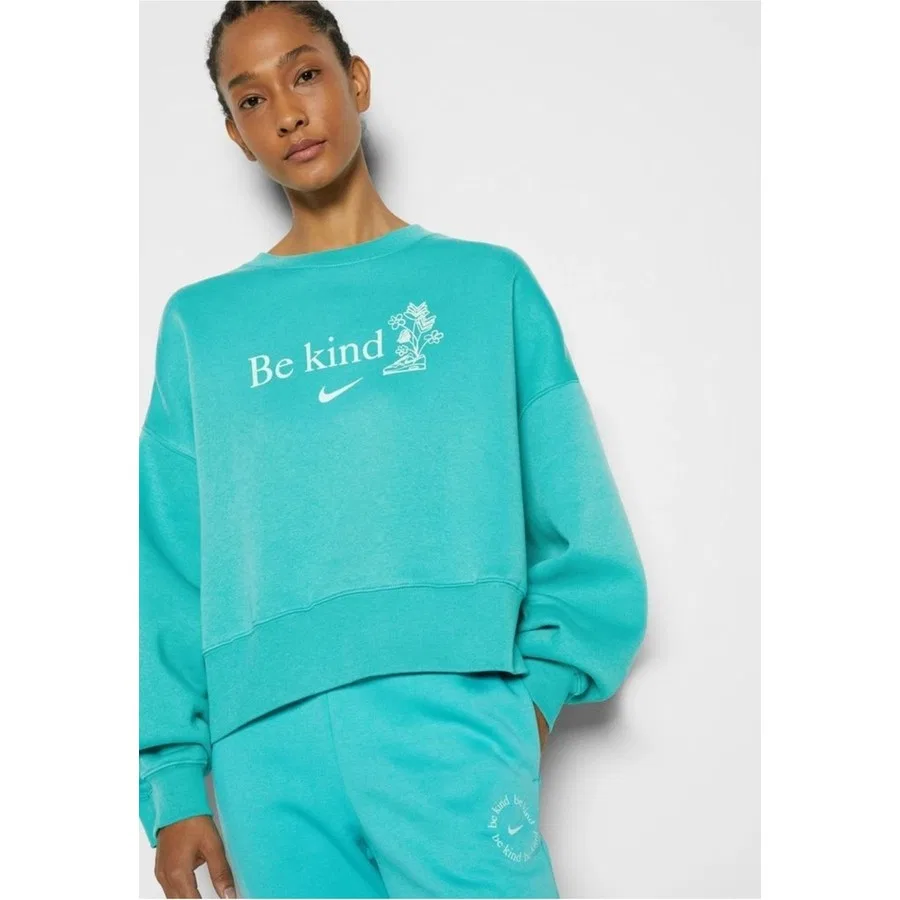 Свитшот женский оверсайз с флисом Sportswear Trend Fleece Nike, Зеленый