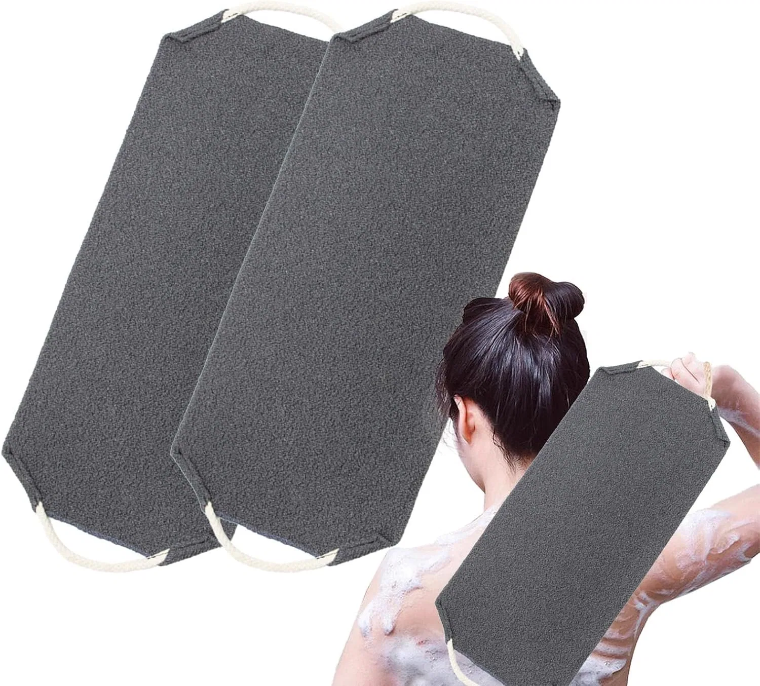 Скребок для спины из нейлона, 45x20 см, Darkgray Générique