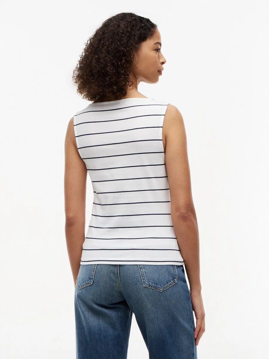Топ TOMMY HILFIGER 'Slim Tank' белого цвета — фото 4
