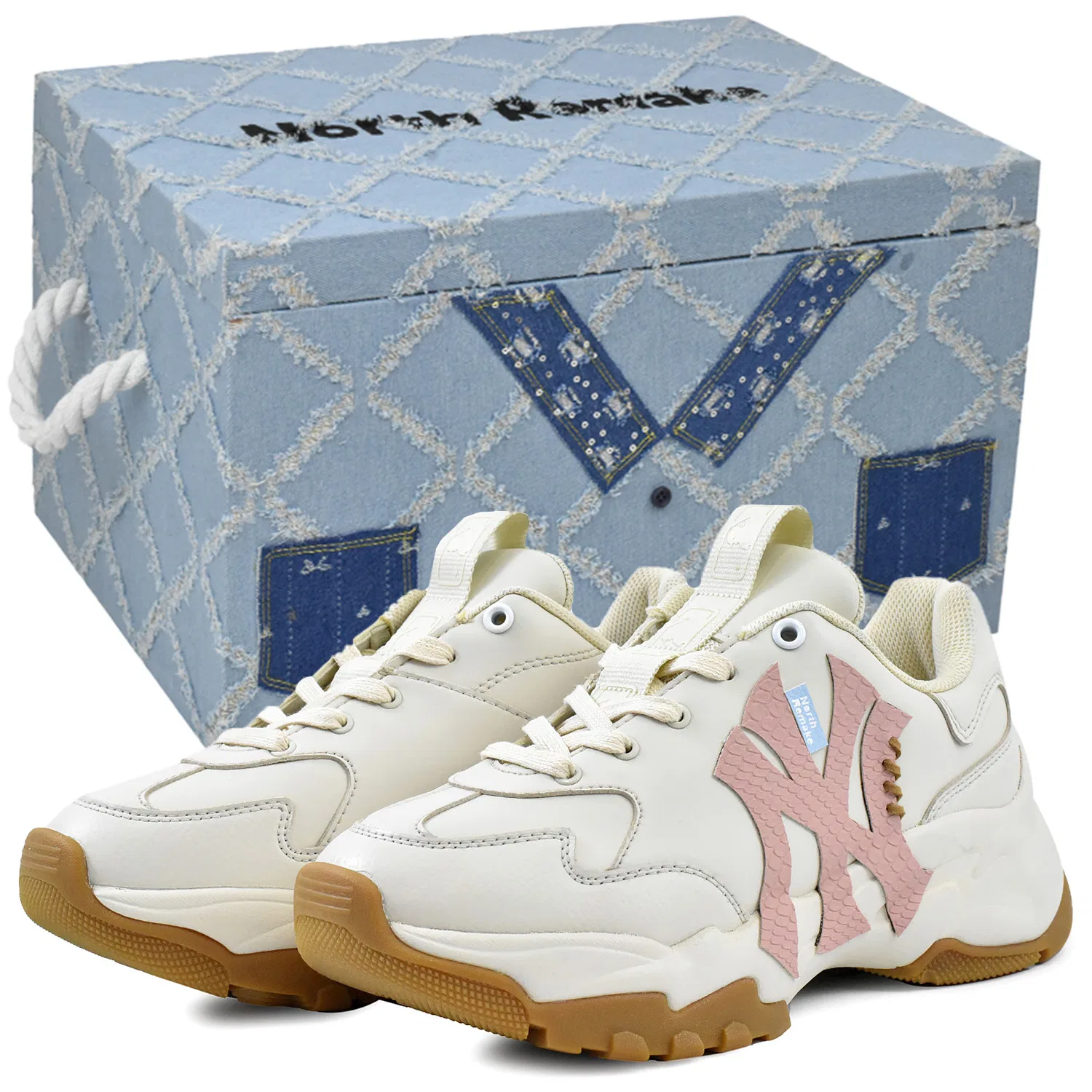 Детские кроссовки-чунки с низким верхом Big Ball Chunky MLB, Beige