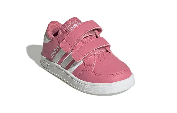 Детские кроссовки с застежкой-липучкой Breaknet Abrasion Resistant Low top Adidas Neo, Pink — фото 3