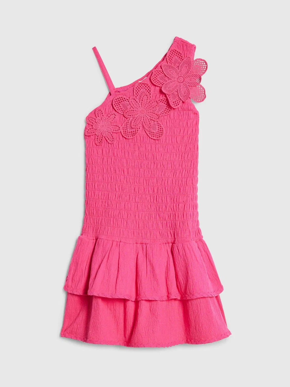 Платье асимметричное с вязаным цветочным принтом River Island, розовый