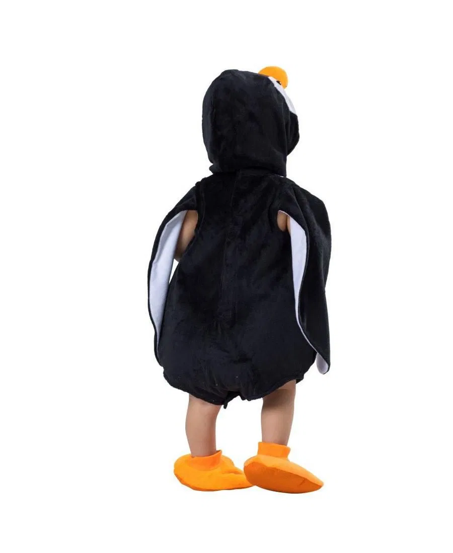 Детский костюм пингвина с капюшоном и пинетками Dress Up America, Black & White — фото 2
